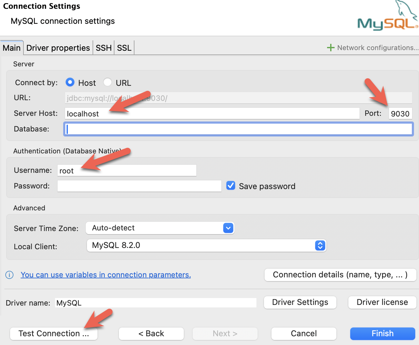 Configure and test