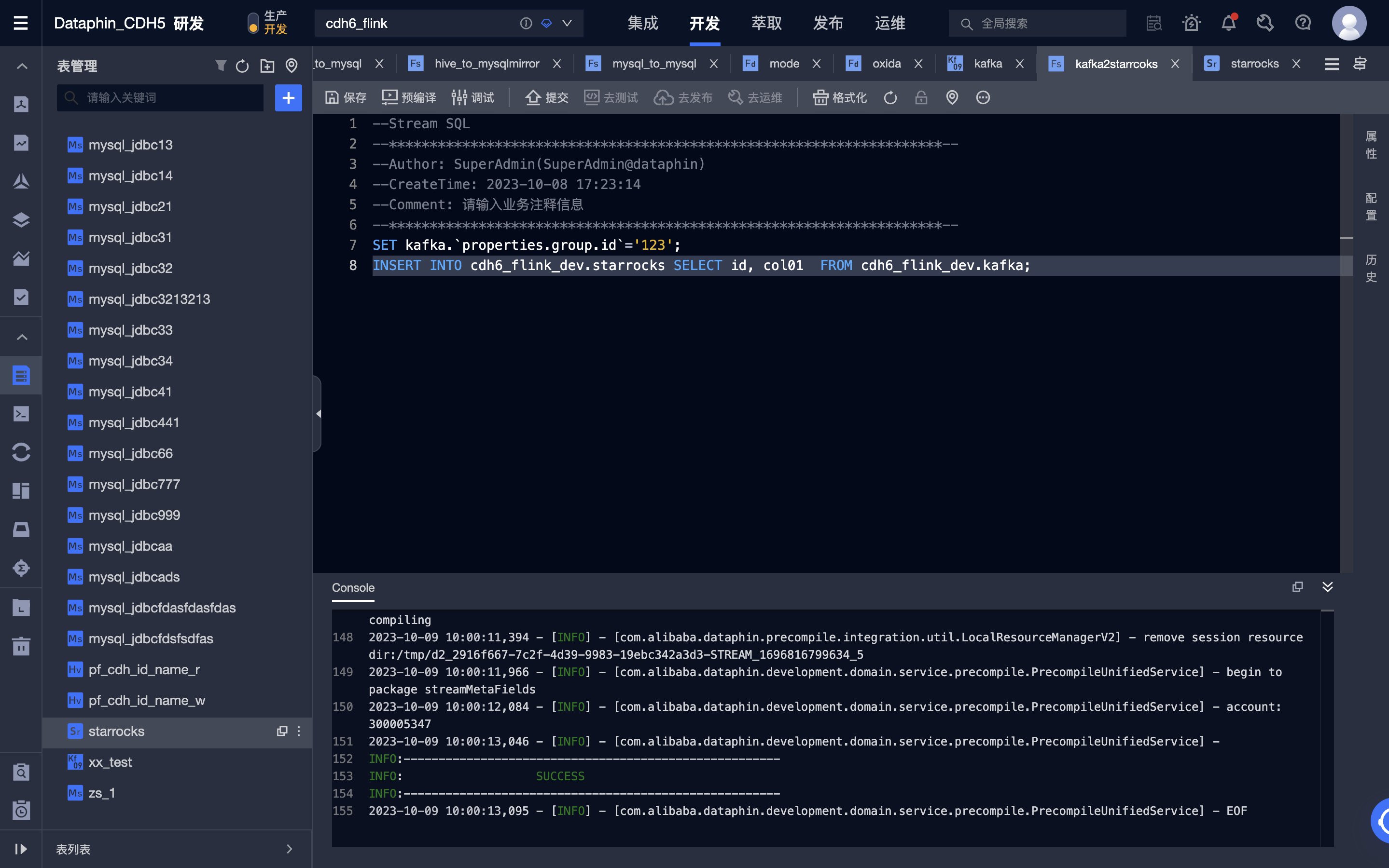 Create Flink SQL task - 3